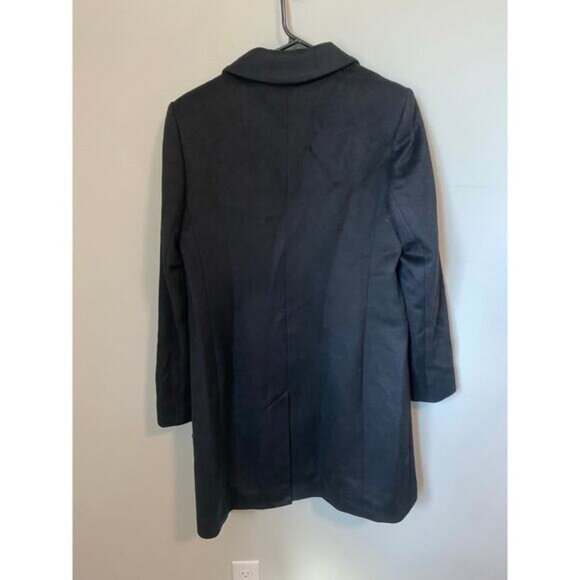 New Lauren by Ralph Lauren Wool Blend Reefer Coat, Black Size 6 - Picture 3 of 4